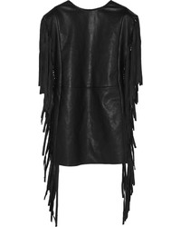 Saint Laurent Fringed Leather Mini Dress
