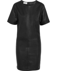 Frame Le Leather Mini Dress Black