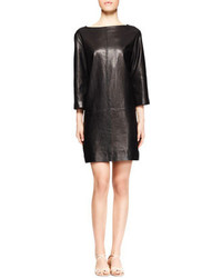 The Row Letacey Whipstitch Leather Dress