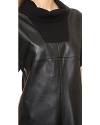 Marissa Webb Lenora Leather Wool Mini Dress