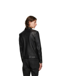 Saint Laurent Black Classic Leather Jacket