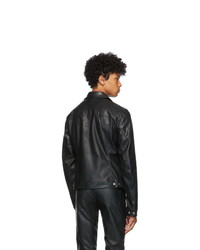 Rick Owens DRKSHDW Black Faux Leather Worker Jacket
