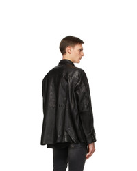 R13 Black Lambskin Fringe Jacket