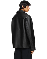 Nanushka Black Leather Arto Jacket