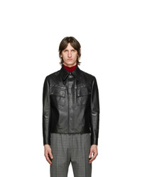 Givenchy Black Leather Vintage Fit Jacket