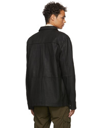 BOSS Black Matte Leather Jacket
