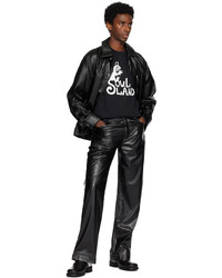 Soulland Black Ryder Faux Leather Jacket