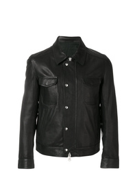 AMI Alexandre Mattiussi Ed Leather Zipped Jacket