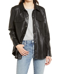 BB Dakota Faux Leather Shirt Jacket