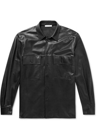 The Row Johnny Leather Shirt Jacket