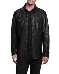 John Varvatos Lionel Leather Shirt Jacket