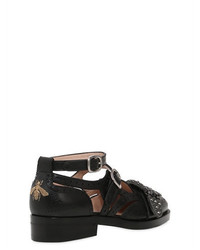 Gucci 20mm Queercore Leather Buckle Shoes