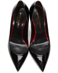 Saint Laurent Black Patent Leather Anja Heels