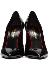 Saint Laurent Black Patent Leather Anja Heels