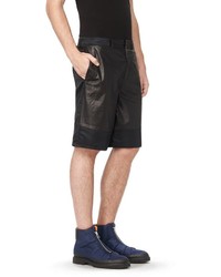 Alexander Wang Leather Shorts With Nylon Panels