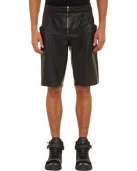 Baja East Pleated Leather Walking Shorts