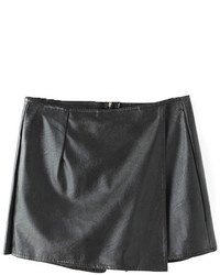 ChicNova Black Pu Leather Shorts
