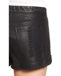 Blank NYC Blanknyc Lace Up Faux Leather Shorts