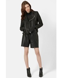 Topshop Boutique Lambskin Leather Shorts