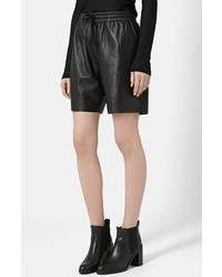 Topshop Boutique Lambskin Leather Shorts