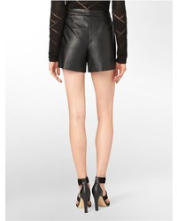 Calvin Klein Faux Leather Shorts