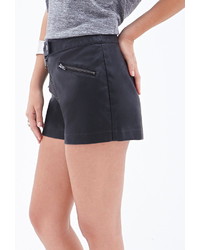 Forever 21 Contemporary Faux Leather Moto Shorts