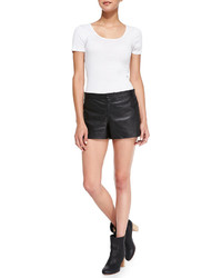 Neiman Marcus Cusp By Thekla Leather Shorts Black