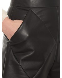 Balenciaga Diamond Seam Bonded Leather Shorts