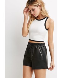 Forever 21 Faux Leather Drawstring Shorts