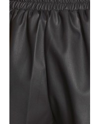 Glamorous Faux Leather Lace Trim Shorts