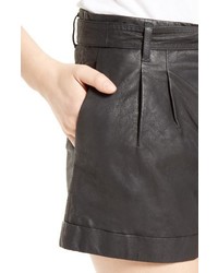 Joie Flavie Leather Shorts