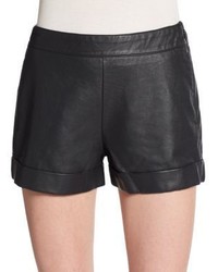 French Connection Cult Cuffed Faux Leather Shorts