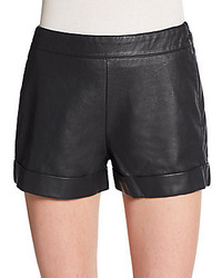 French Connection Cult Cuffed Faux Leather Shorts