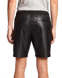 Theory Grego Leather Shorts