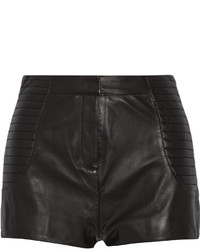 PIERRE BALMAIN High Rise Leather Shorts