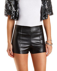Charlotte Russe High Waisted Faux Leather Shorts