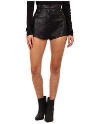Kanon fleksibel Penelope PIERRE BALMAIN High Waisted Leather Short Shorts, $725 | 6pm.com | Lookastic