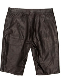 Chanel Knee Length Leather Shorts W Tags
