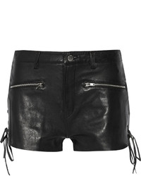 BLK DNM Lace Up Leather Shorts