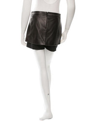 Tibi Leather Overlay Shorts