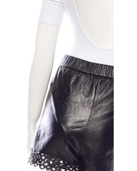 Diane von Furstenberg Leather Shorts