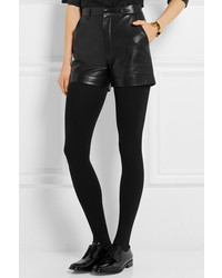 Saint Laurent Leather Shorts