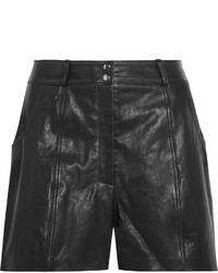 Maje Leather Shorts Black