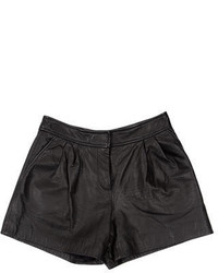 Tibi Leather Shorts