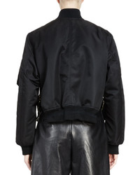 Givenchy Long Leather Shorts Black