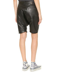 R 13 R13 Leather Harem Shorts