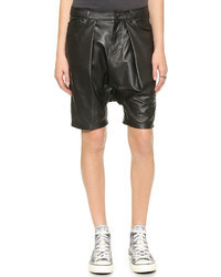 R 13 R13 Leather Harem Shorts