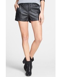 rag & bone/JEAN Portabello Perforated Leather Shorts Black 28