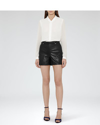 Reiss Bowery Leather Shorts