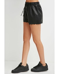 Forever 21 Scalloped Faux Leather Shorts